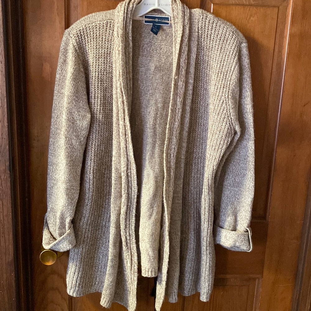 Long cream cardigan